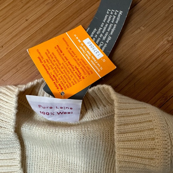vintage deadstock ARMOR-LUX cream wool cardigan made in France SMALL - Picture 9 of 10